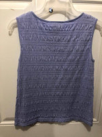 Ladies Talbots sleeveless top Small, periwinkle colour