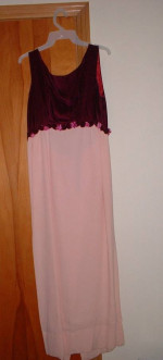 velvet top gown