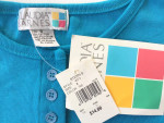 NEW Claudia Barnes Size S Women’s Blue Sleeveless Top Button w/ Tags