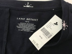 Lane Bryant Size 14/16 Black Top Silver Stars V-Neck NEW w/ TAGS