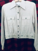 Gold Dress Jacket by SILK CLUB