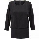CAbi Black Medium Draped Indulgence Top 3/4 Sleeve #5205