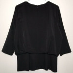 CAbi Black Medium Draped Indulgence Top 3/4 Sleeve #5205