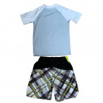 Toddler Boy 4T Surf Rashguard Top & Op Boys Swim Trunk Shorts XS (4-5)