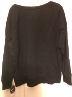 Ladies black embellished studded top XL NWT