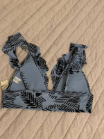 Aerie Blue Pattern Bikini Top New Women's Size Medium
