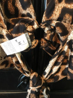 Leopard Tie-back Halter Top Size M New.