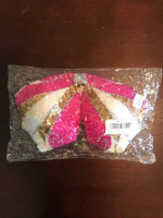 Butterfly Sequin Tie-back Crop-top One-size Fully-Adjustable. New.