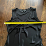 NEW Black satin-like tank sleeveless top - Size Large