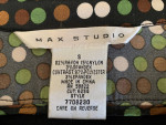 Max Studio Small Long Sleeve Black Top w/Contrast Collar/Sleeves