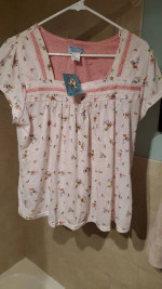 AMANDA PAIGE SLEEPWEAR 1X PAJAMA TOP NEW