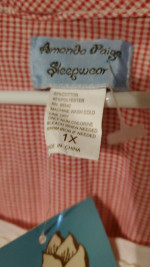 AMANDA PAIGE SLEEPWEAR 1X PAJAMA TOP NEW