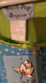 AMANDA PAIGE SLEEPWEAR PAJAMA TOP 3X NEW