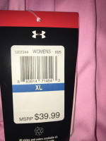 Under Armour Pink ladies sz XL Top NEW W/ TAGS
