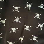 Dex Black Tunic top with skulls pattern - Size Medium