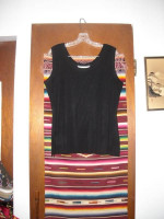 Womens Exclusively Misook Black Sleeveless Shell Tank Top Large