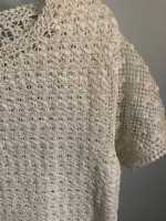 NEW Women's White Crochet Top Size Medium