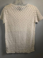 NEW Women's White Crochet Top Size Medium