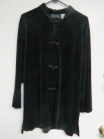 Asian Inspired Velvet Long Sleeve Top Large