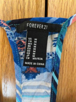 Forever21 blue striped tank top
