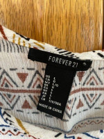 Forever21 Aztec Print Cropped Tank Top