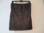 CAbi BLACK SEQUIN CONVERTIBLE STYLE #151 SKIRT OR TOP Size SMALL