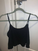 Black Cropped Tank Top