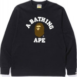 BAPE College L/S Top Black Size Medium