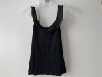 Max Studio Small Black Sleeveless 100% Silk Top w/Decorative Neckline