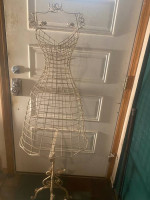 Woman’s Wire Dress Form. Measures 59 inches (almost 6 ft) in height.