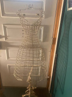 Woman’s Wire Dress Form. Measures 59 inches (almost 6 ft) in height.