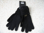 DKNY Ladies Black Jeweled Winter Gloves One Size Fits All NEW