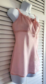 EXPRESS DESIGN STUDIO Embroidered, Sequined Silk Pink Camisole Size S