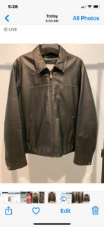 MEN'S WILSON BLACK LEATHER JACKET LIKE NEW