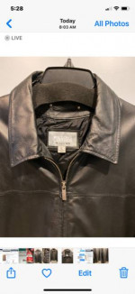 MEN'S WILSON BLACK LEATHER JACKET LIKE NEW