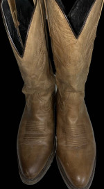 Masterson Men’s Brown Distressed R Toe Western Cowboy Boot RB0810