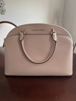 Michael Kors Jet set Travel Dome Pink Saffiano Leather HandBag