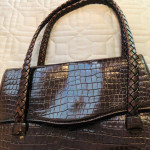 Made in Italy Croc-Embossed Pocketbook