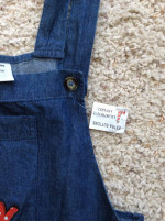 Vintage 1999 Ladies Jumper Snoopy Blue Denim Dress Sz XL New Cond