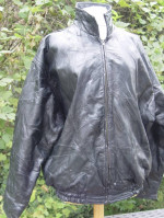 Vintage Beautiful Black Leather Jacket ~  Very Large Size XXXL
