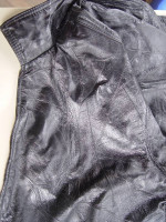 Vintage Beautiful Black Leather Jacket ~  Very Large Size XXXL