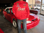 Earnhardt NASCAR "Bud" Drivers Line Size XL Nylon Insulated Jacket