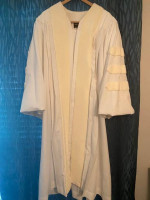 White Graduation Gown for Doctorate or Clergy