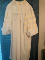 White Graduation Gown for Doctorate or Clergy