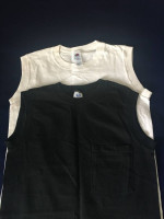 NEW! 2 Sleeveless Tees T-Shirts - 100% Cotton Size S Fruit of the Loom