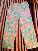 Talbots Stretch Flowered Size 6 Pants