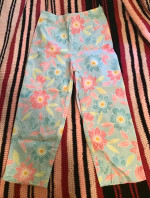 Talbots Stretch Flowered Size 6 Pants