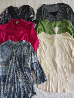 6 LONG SLEEVE WOMEN TOPS, 4 SIZE M, 2 SIZE S