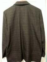 Women's Tweed Like Brown Blazer Very Roomy Medium - Has Golden Threads