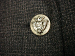Women's Tweed Like Brown Blazer Very Roomy Medium - Has Golden Threads